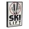 Melrose "Ski Lift" Lodge Christmas Wall Sign - 15.75" - Black and Beige